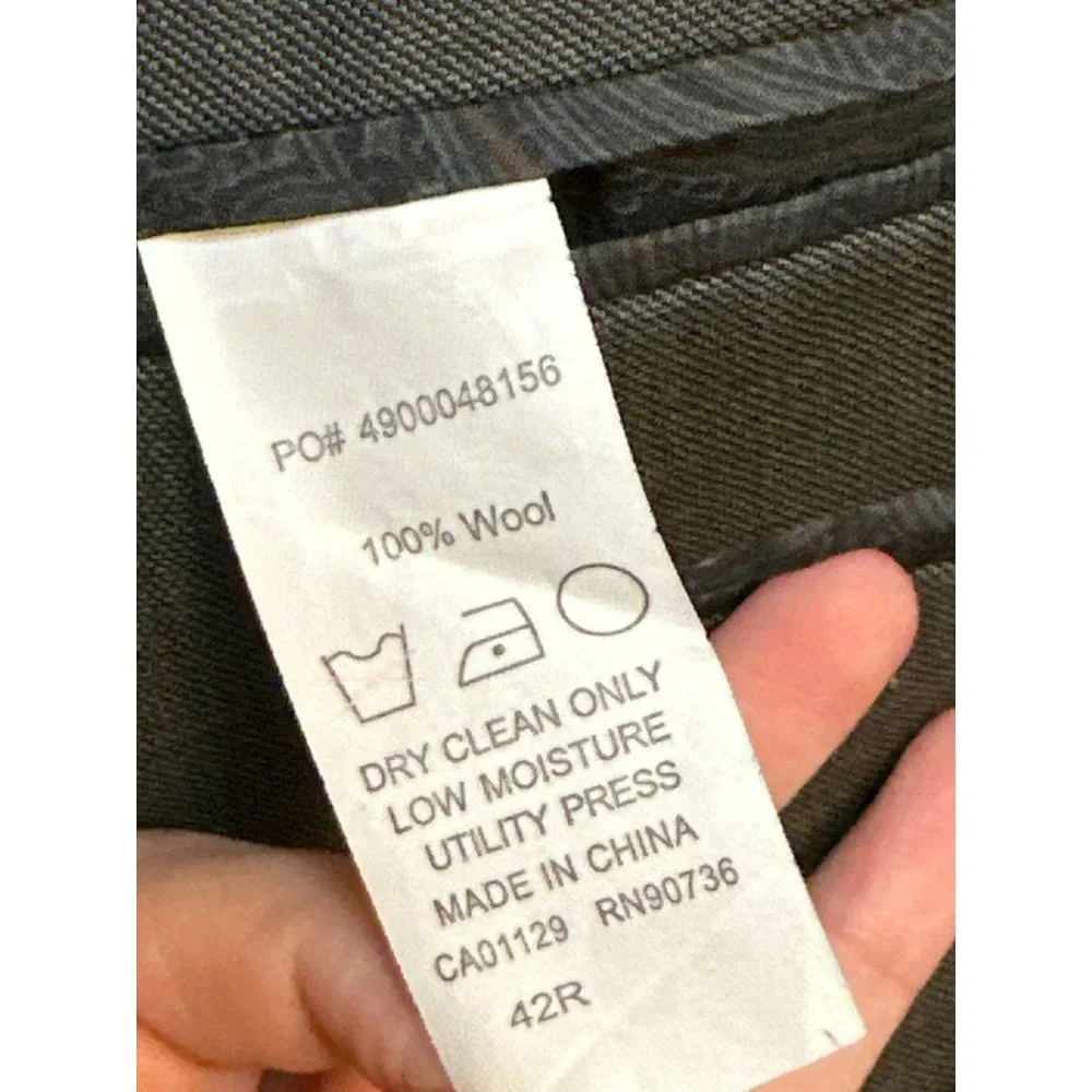 Ralph‎ Lauren Blazer Size 42R Men's Casual Gray Sport Coat 100% Wool Jacket